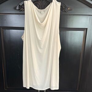 Coldwater Creek Ivory Drape Neck Tank Top